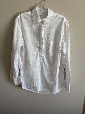 Sonoma White Casual Women's Long-Sleeve Button Down Shirt
